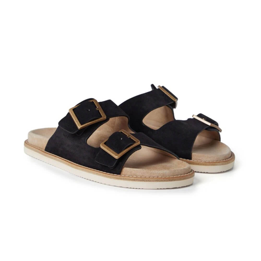 Brunello Cucinelli Buckle-fastened Suede Sandals at Enigma Boutique