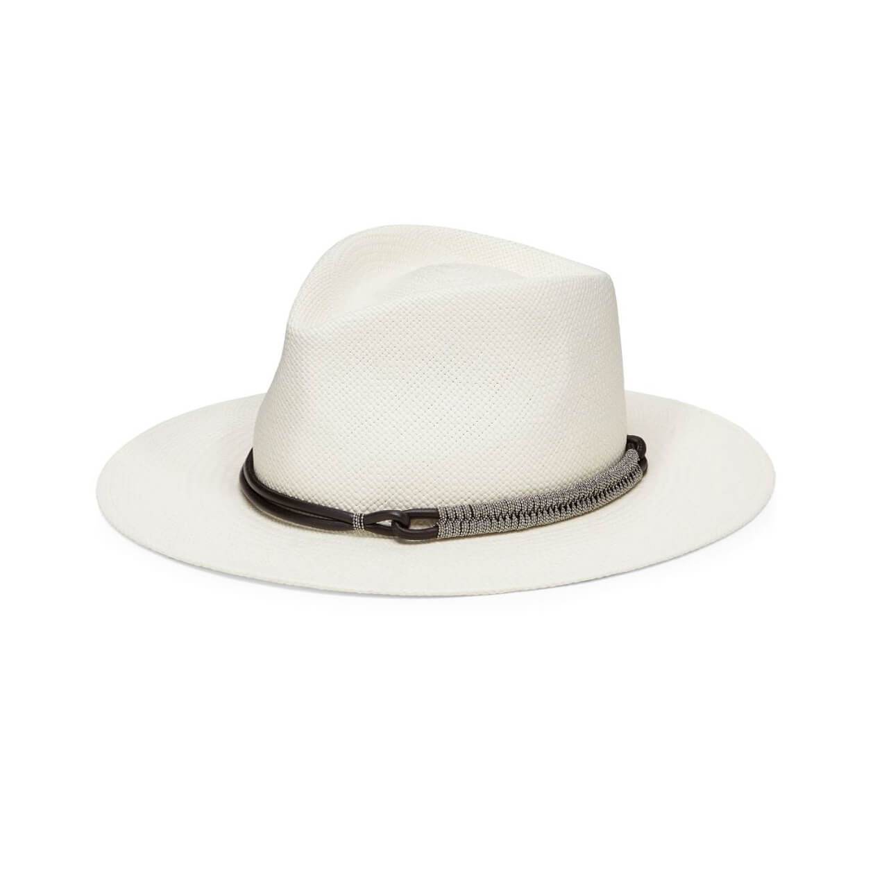 Brunello Cucinelli Straw Fedora Hat at Enigma Boutique